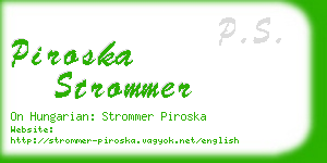 piroska strommer business card
